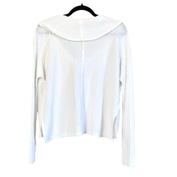 Free People We The Free Thermal Waffle Weave Crop Cowlneck Top Sz S - Picture 11 of 14